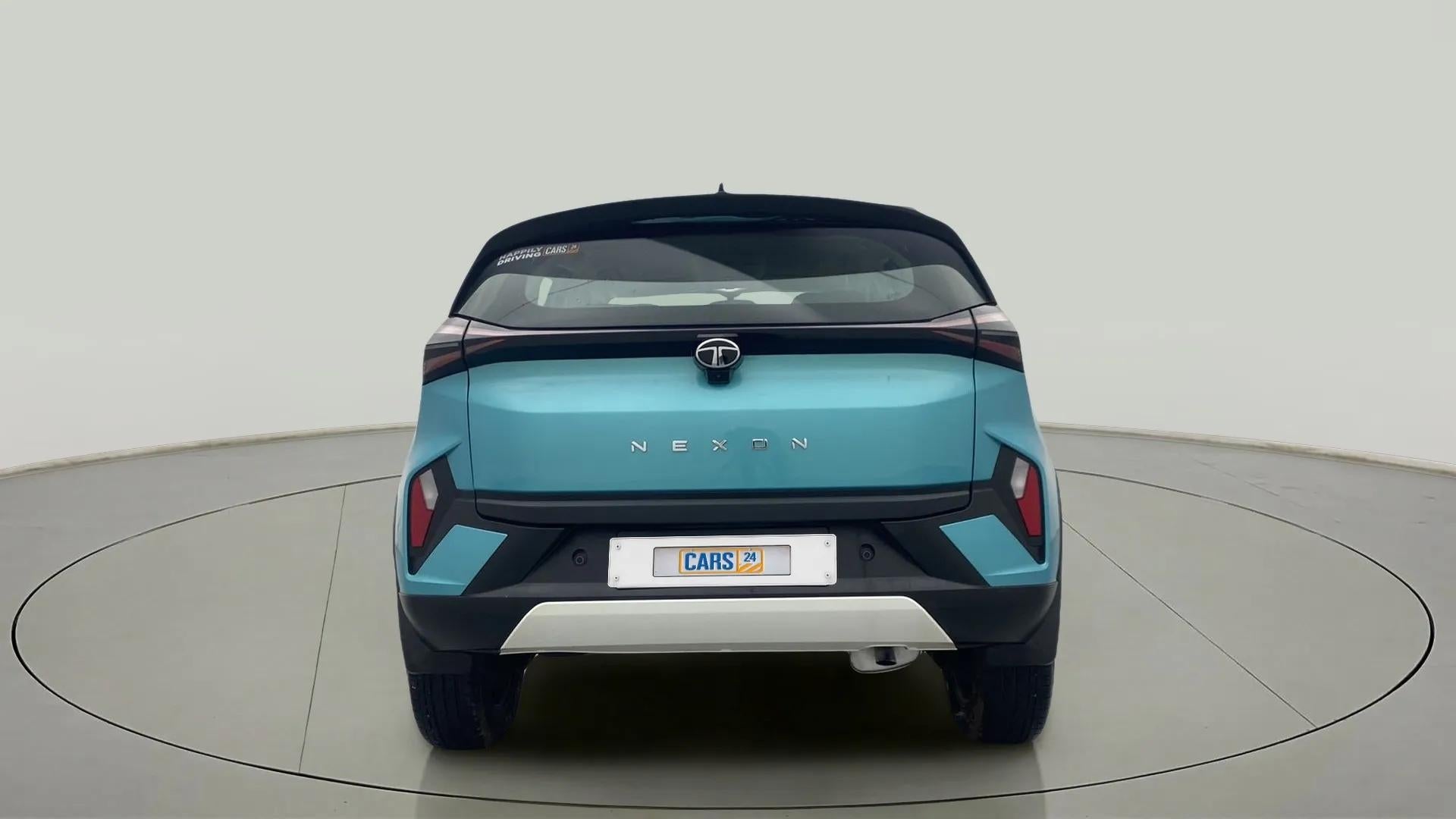 Rear view of a Tata Nexon