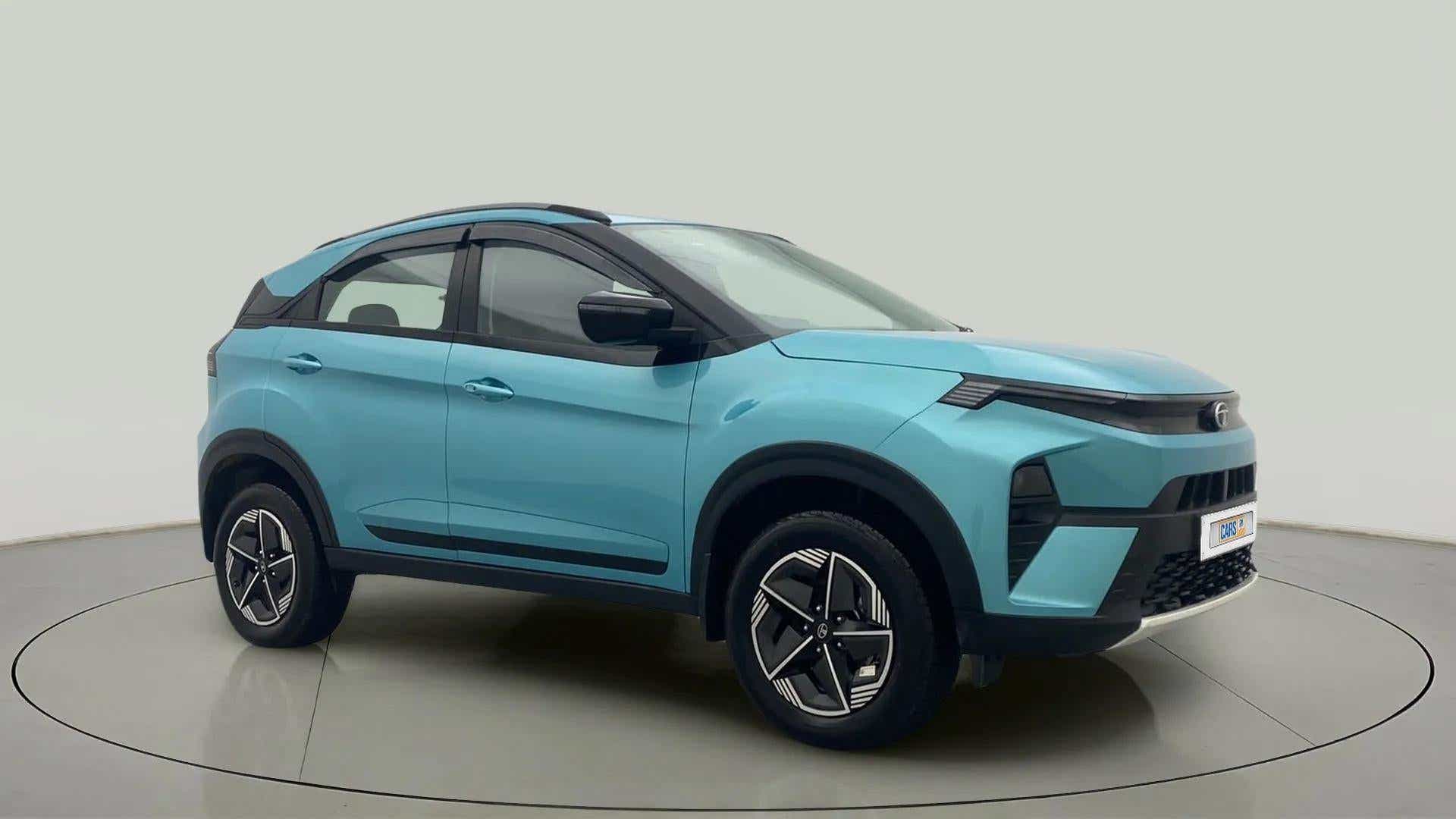 Front three-quarter view of a Tata Nexon