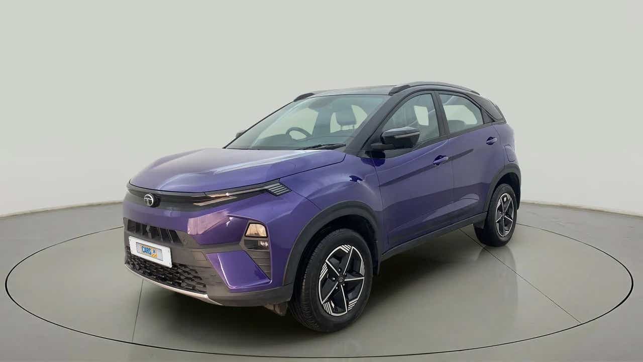 Front three-quarter view of a tata nexon