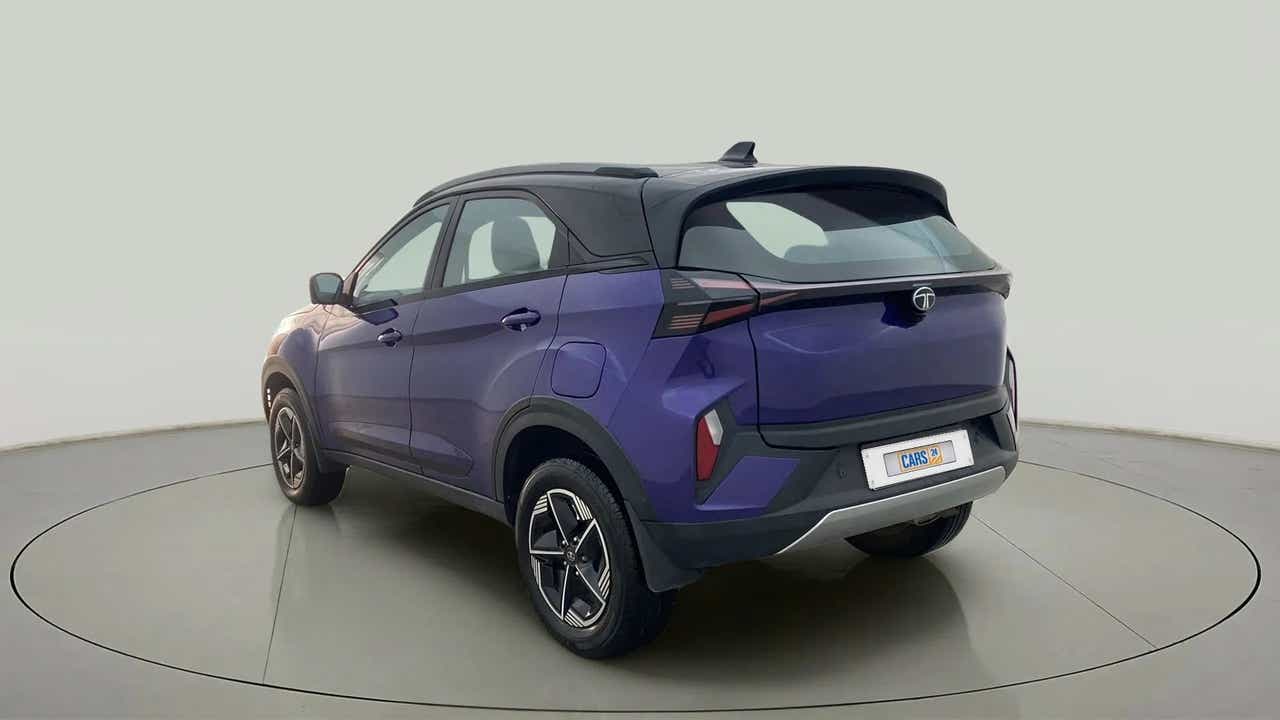 Rear three-quarter view of a Tata Nexon