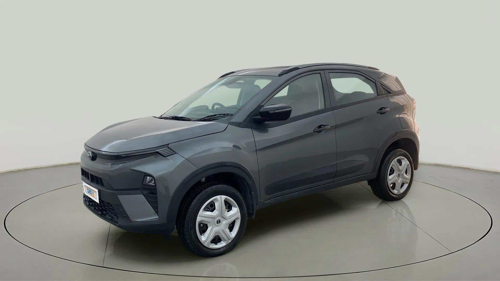 Front three-quarter view of a Tata Nexon
