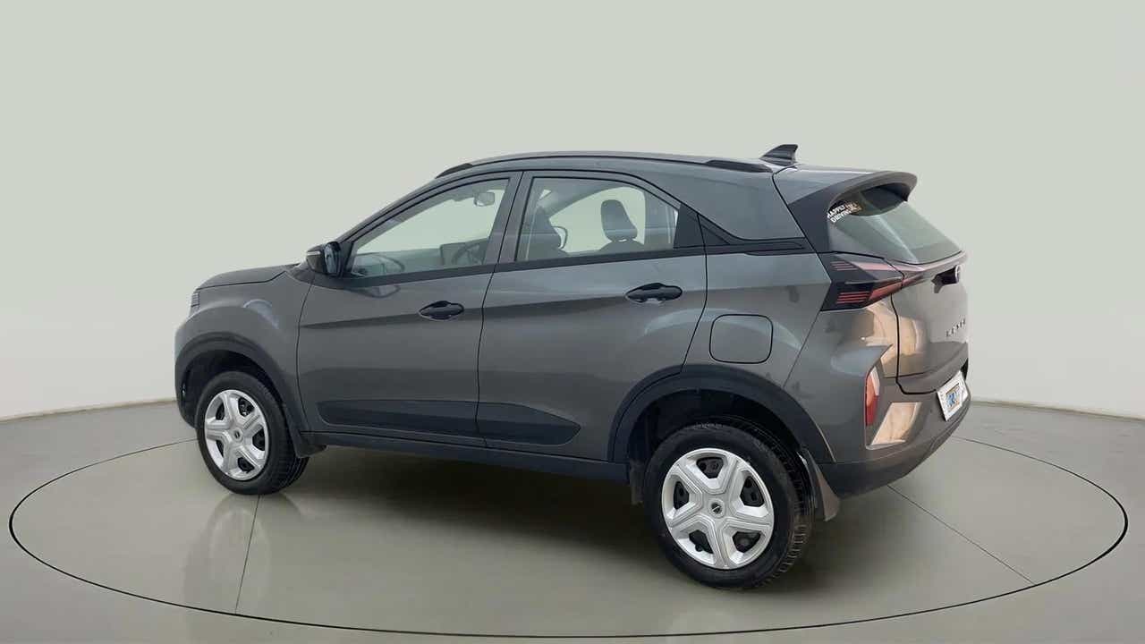 Rear three-quarter view of a Tata Nexon