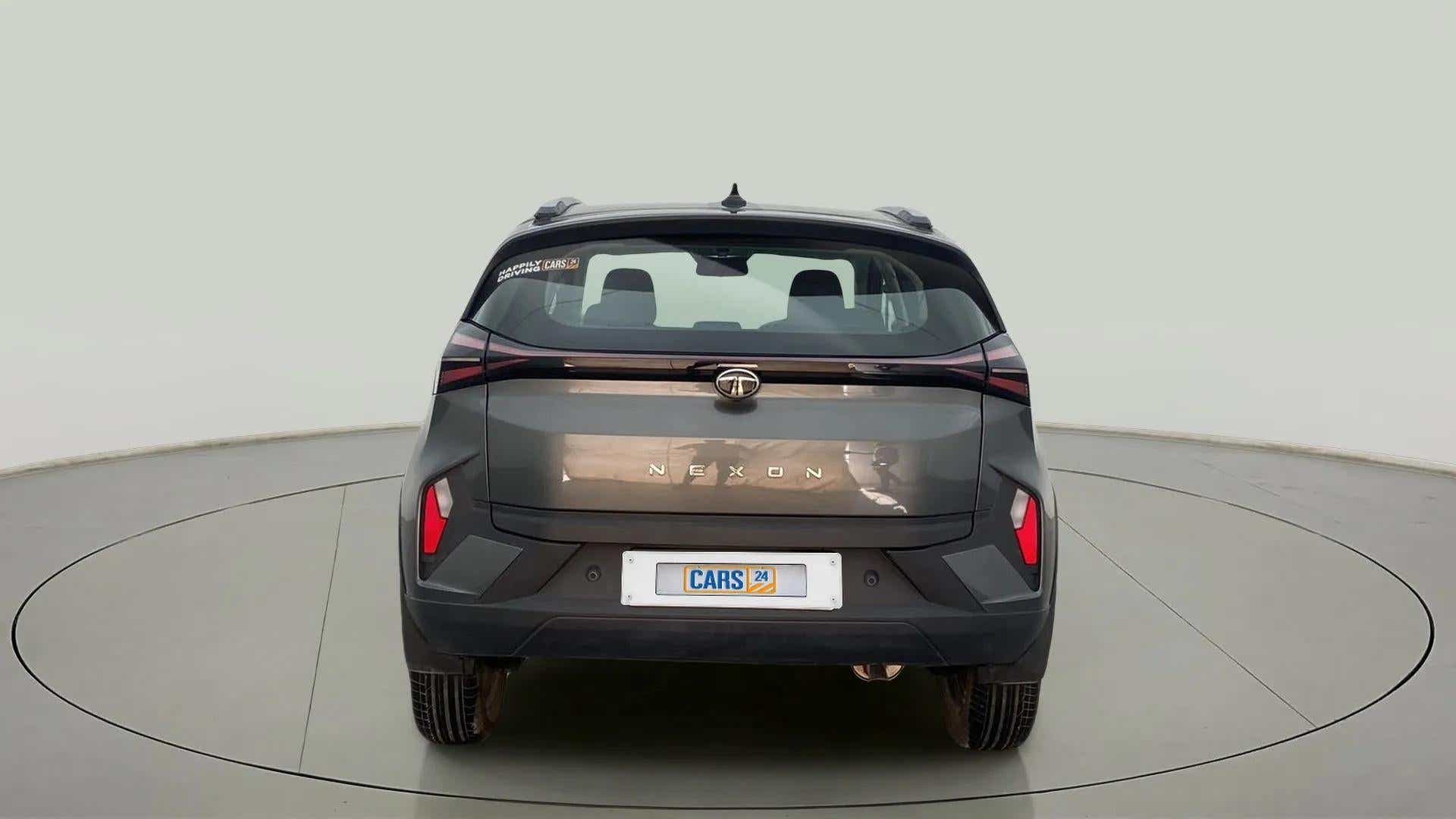 Rear view of a Tata Nexon
