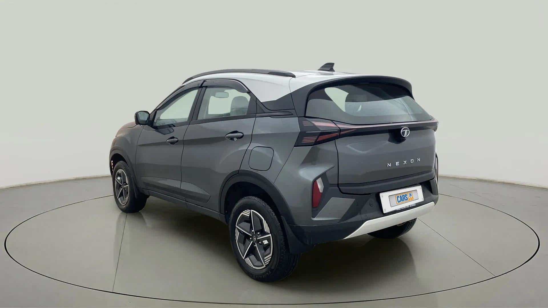 Rear three-quarter view of a Tata Nexon 2017-2023