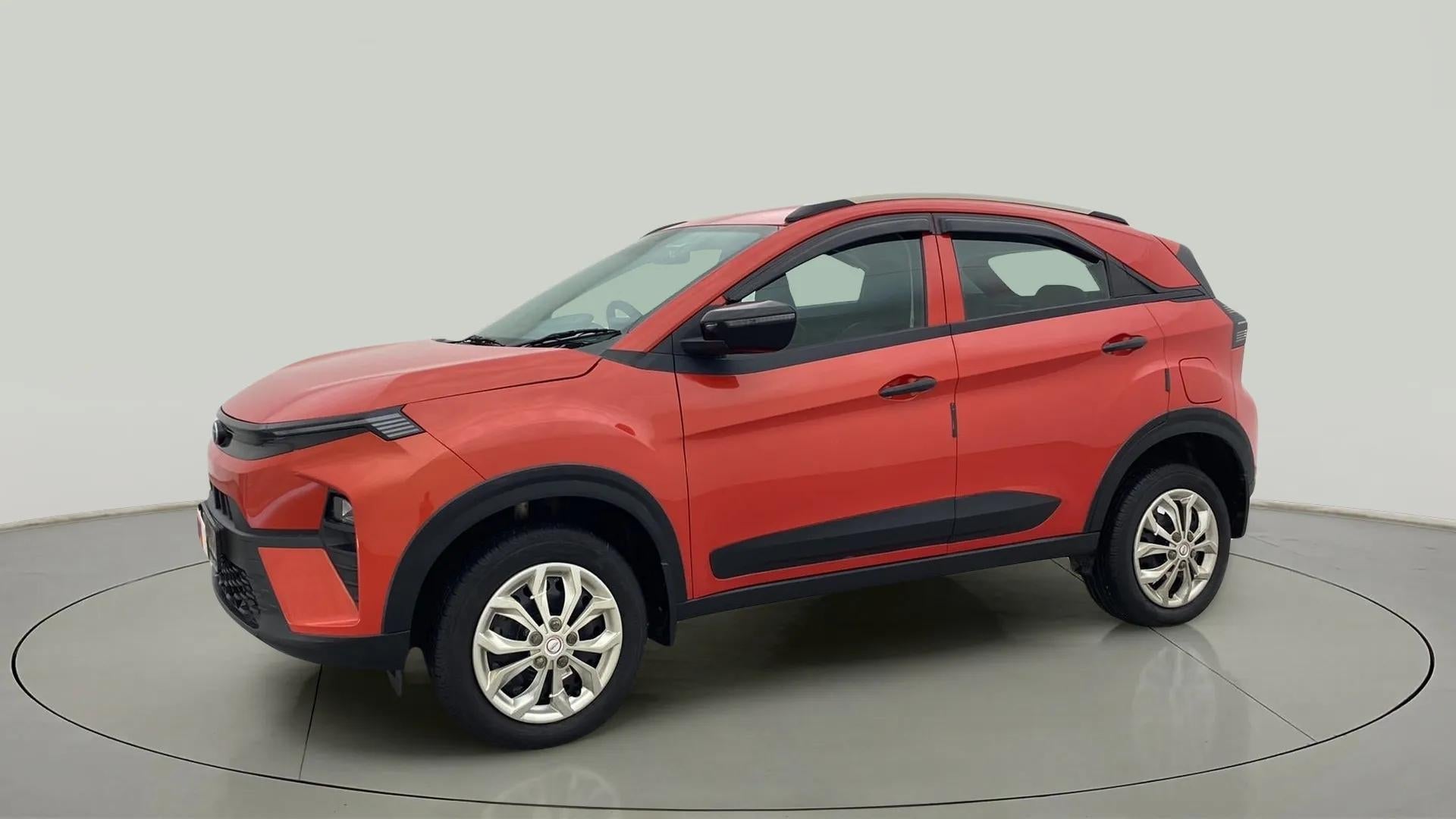 Front three-quarter view of a Tata Nexon