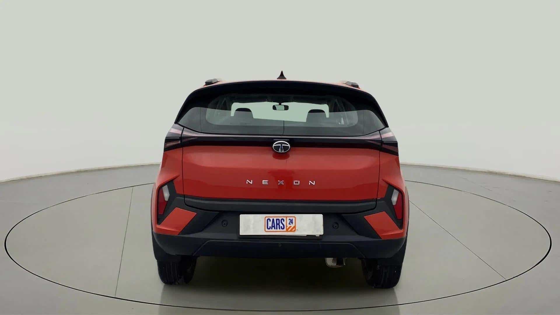 Rear view of a Tata Nexon