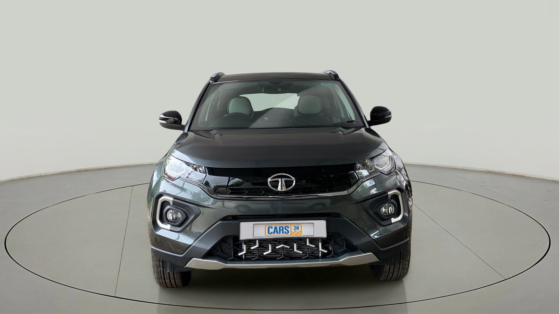 Front view of a Tata Nexon 2017-2023
