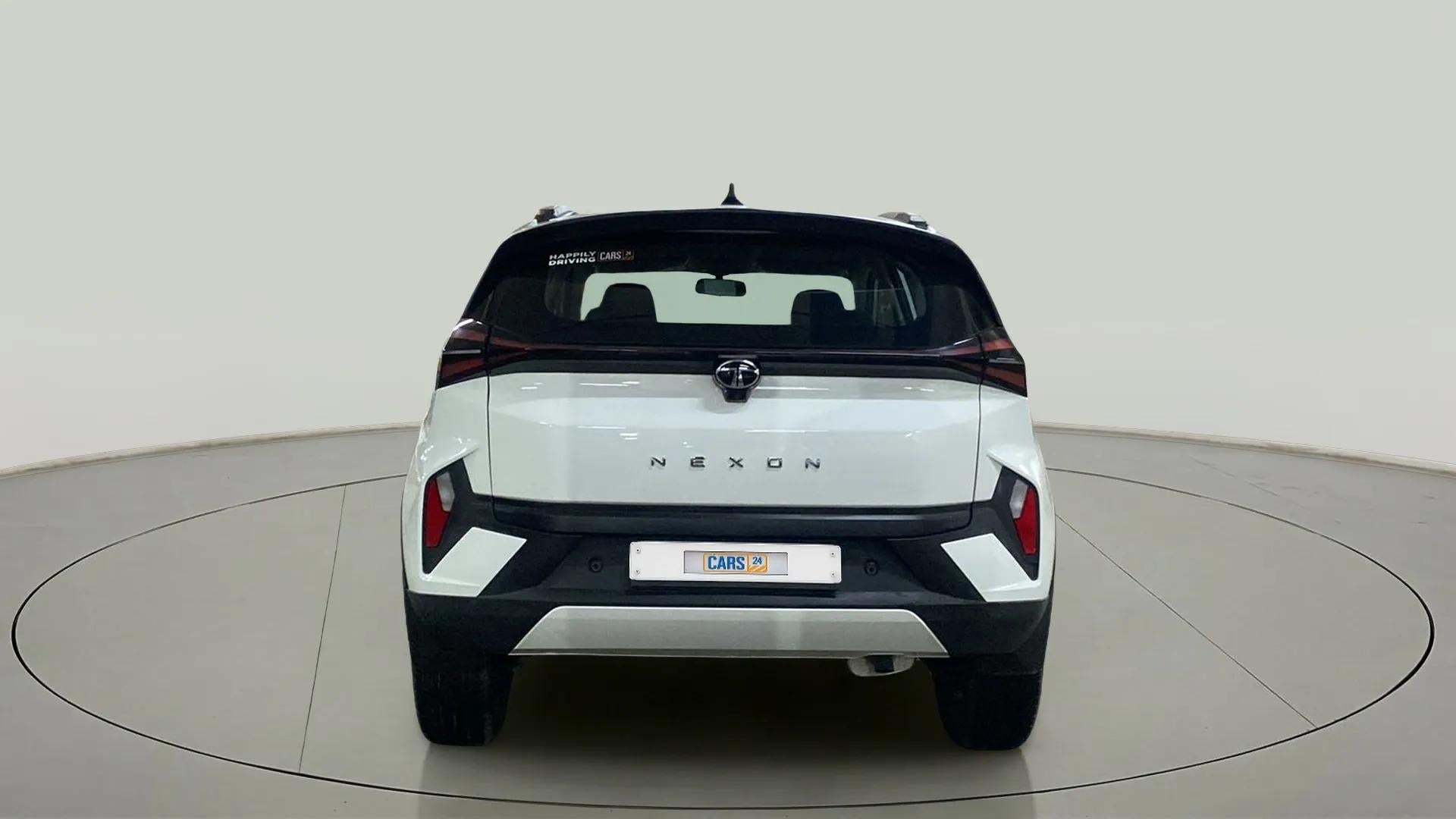 Rear view of a Tata Nexon