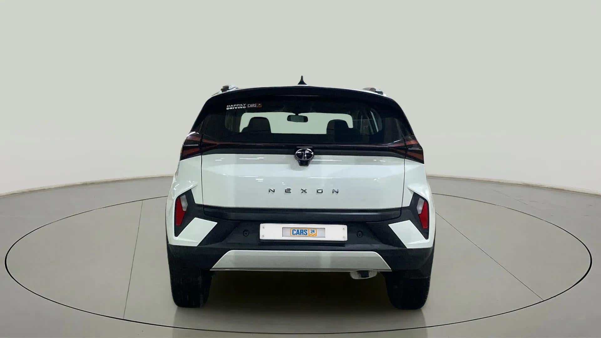 Rear view of a Tata Nexon