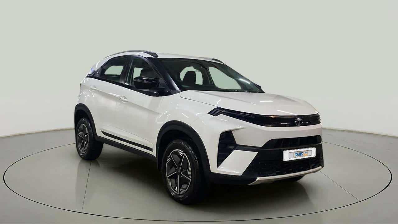 Front three-quarter view of a Tata Nexon