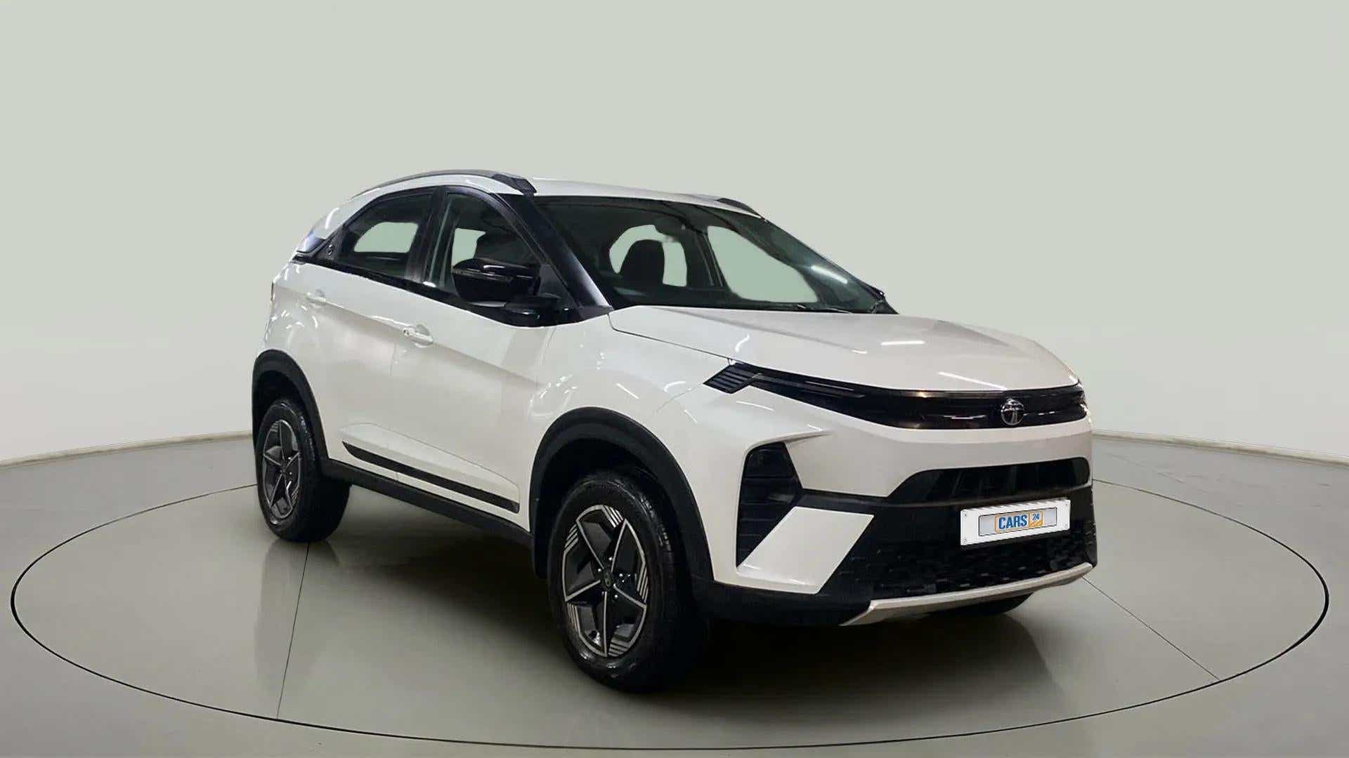 Front three-quarter view of a Tata Nexon