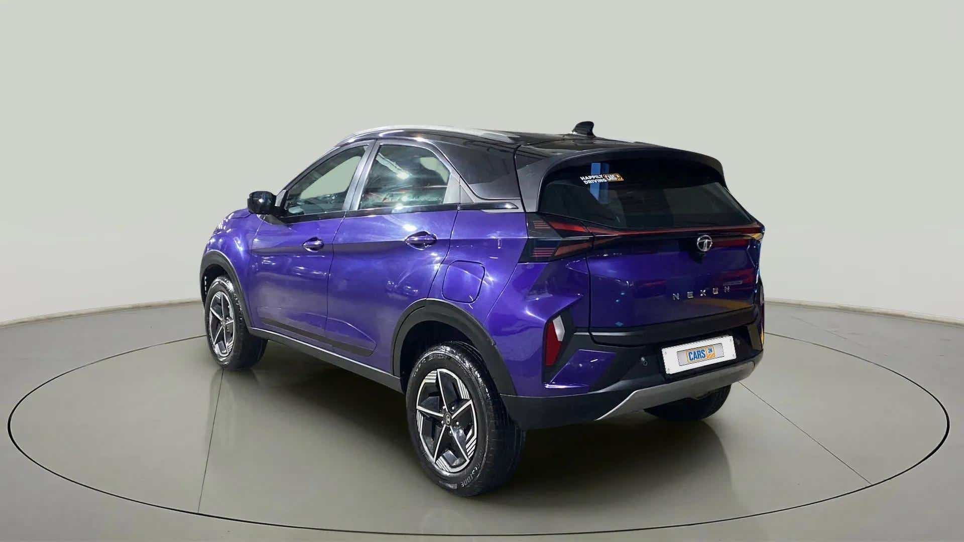 Rear three-quarter view of a Tata Nexon 2017-2023