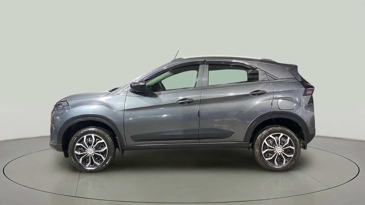 Side view of a Pure Grey Tata Nexon