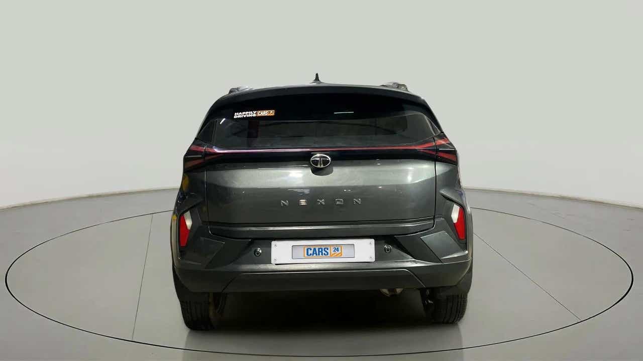 Rear view of a Tata Nexon