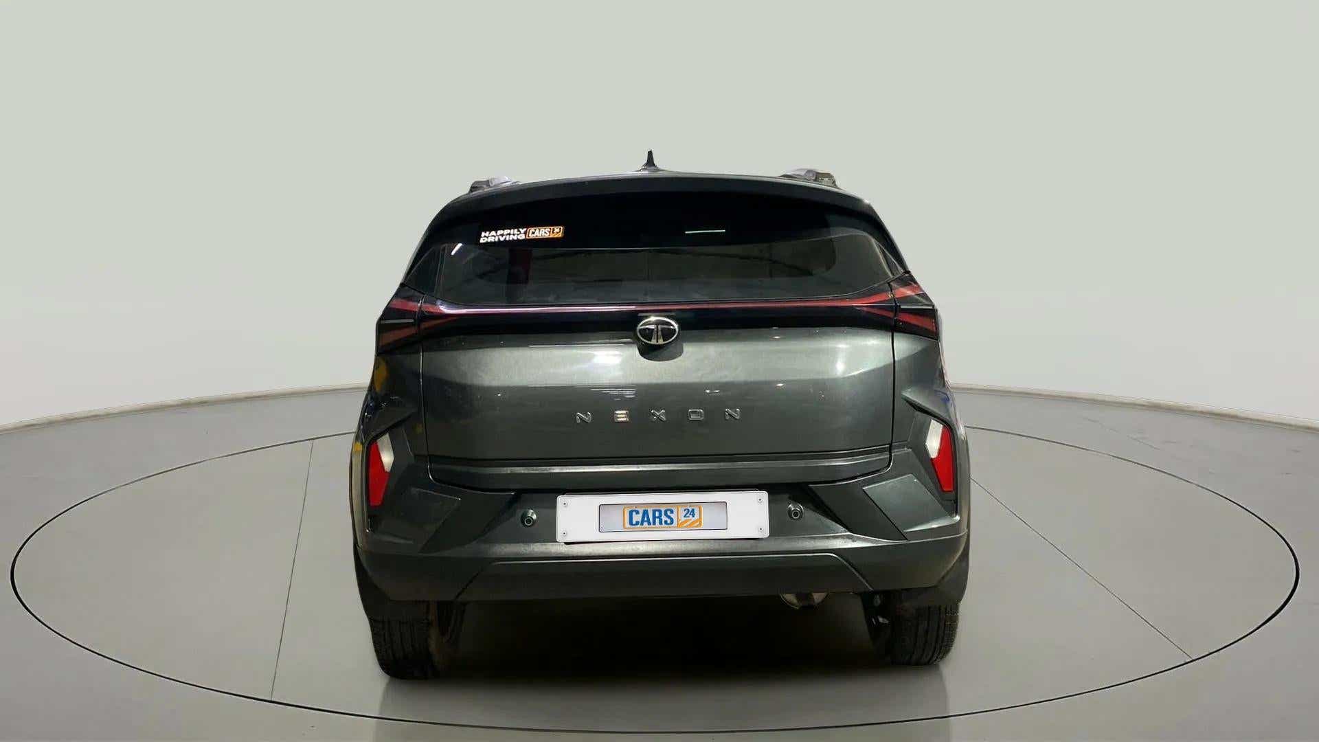 Rear view of a Tata Nexon
