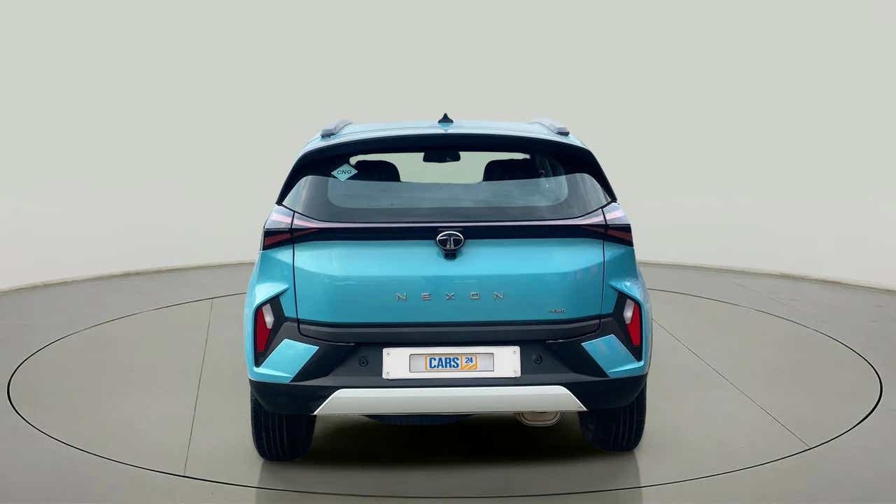 Rear view of a Tata Nexon