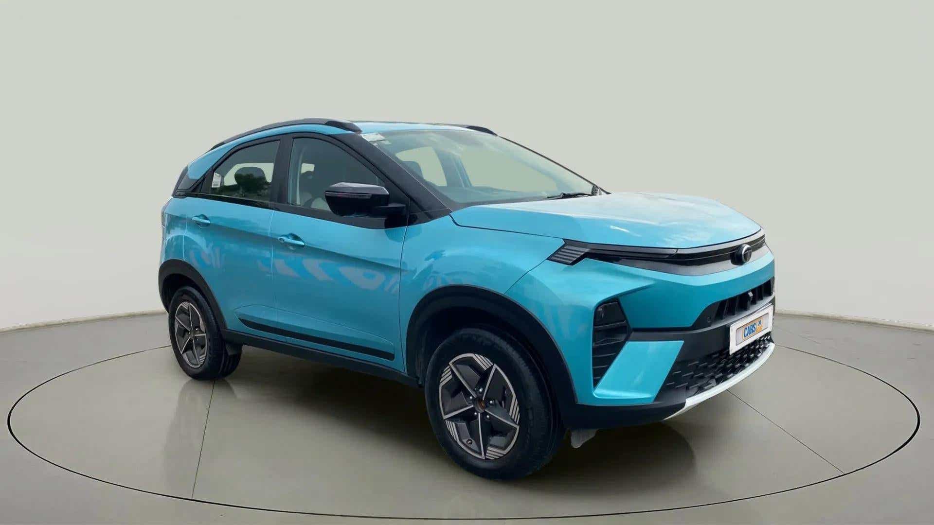 Front three-quarter view of a Tata Nexon