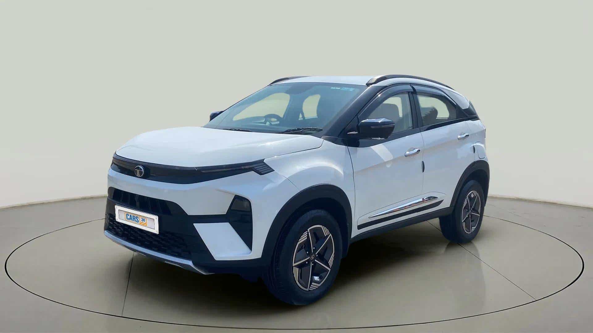 Front three-quarter view of a Tata Nexon