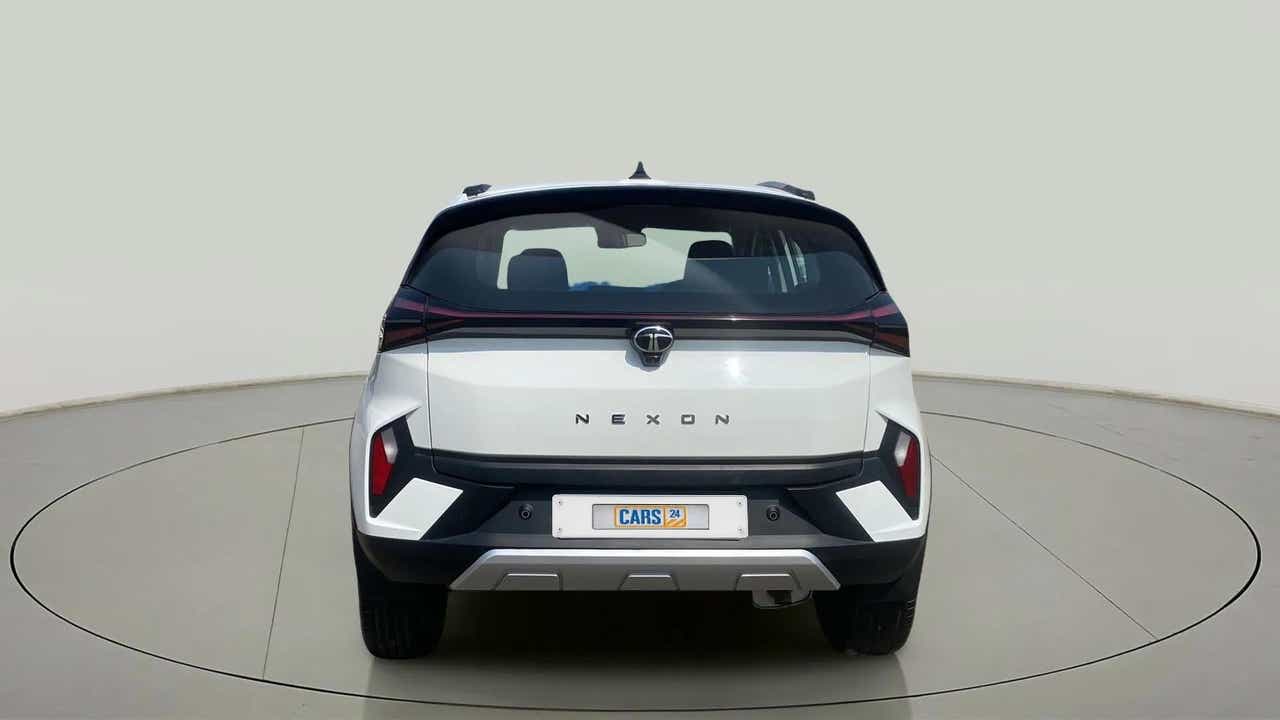 Rear view of a Tata Nexon