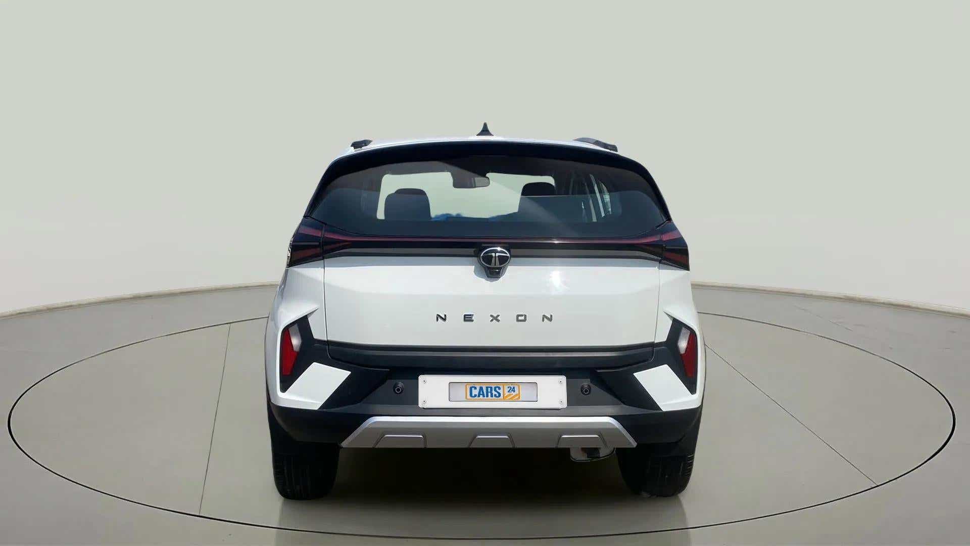 Rear view of a Tata Nexon