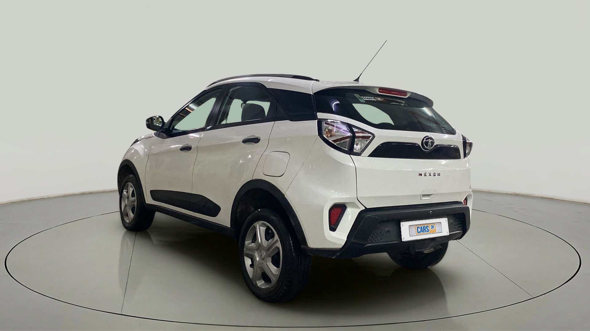 Rear three-quarter view of a Tata Nexon 2017-2023