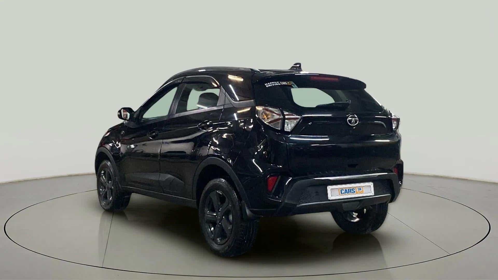 Rear three-quarter of a Tata Nexon 2017-2023