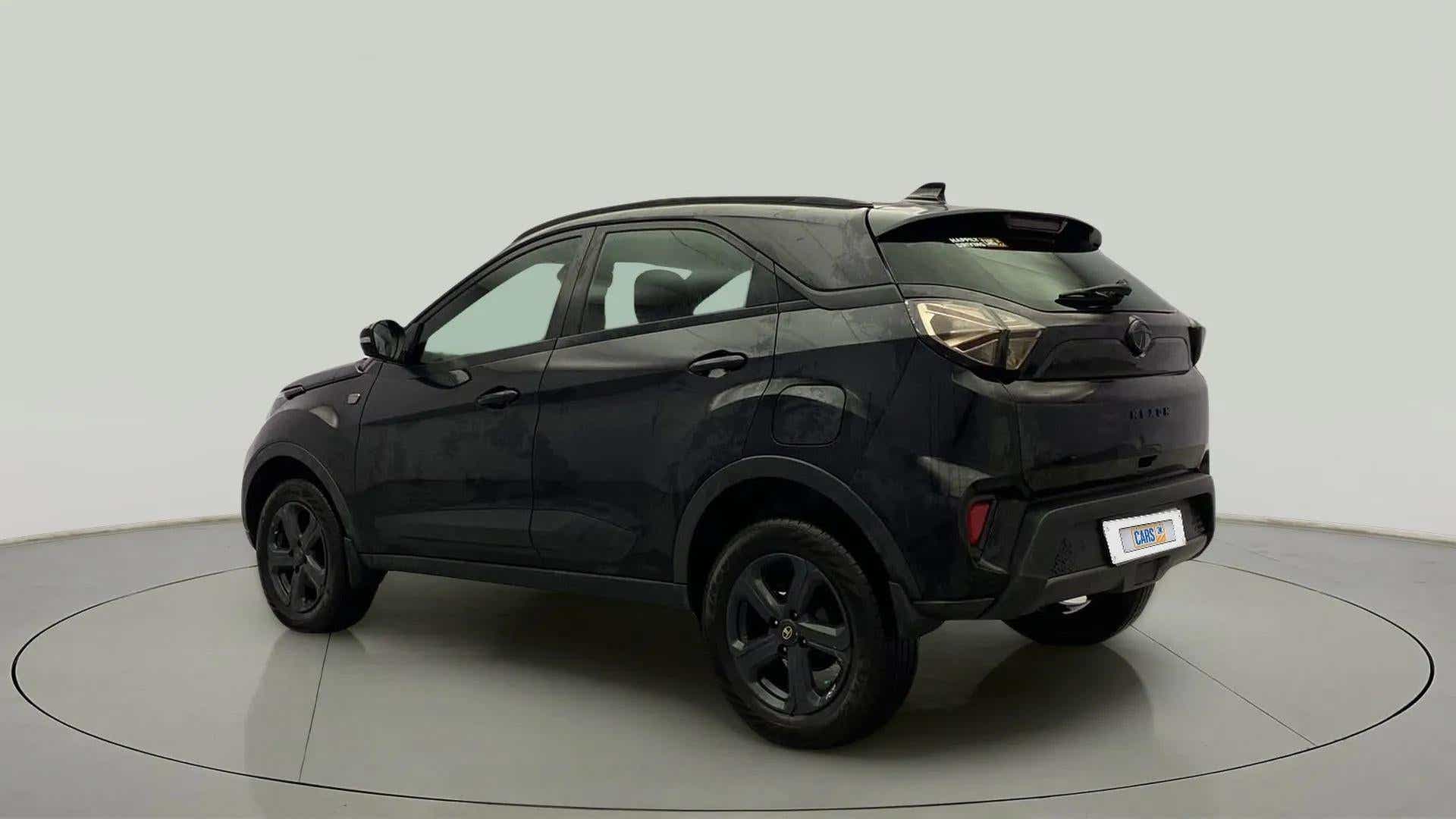 Rear three-quarter view of a Tata Nexon 2017-2023