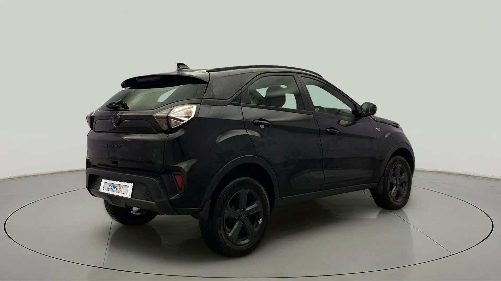 Rear three-quarter view of a Tata Nexon 2017-2023