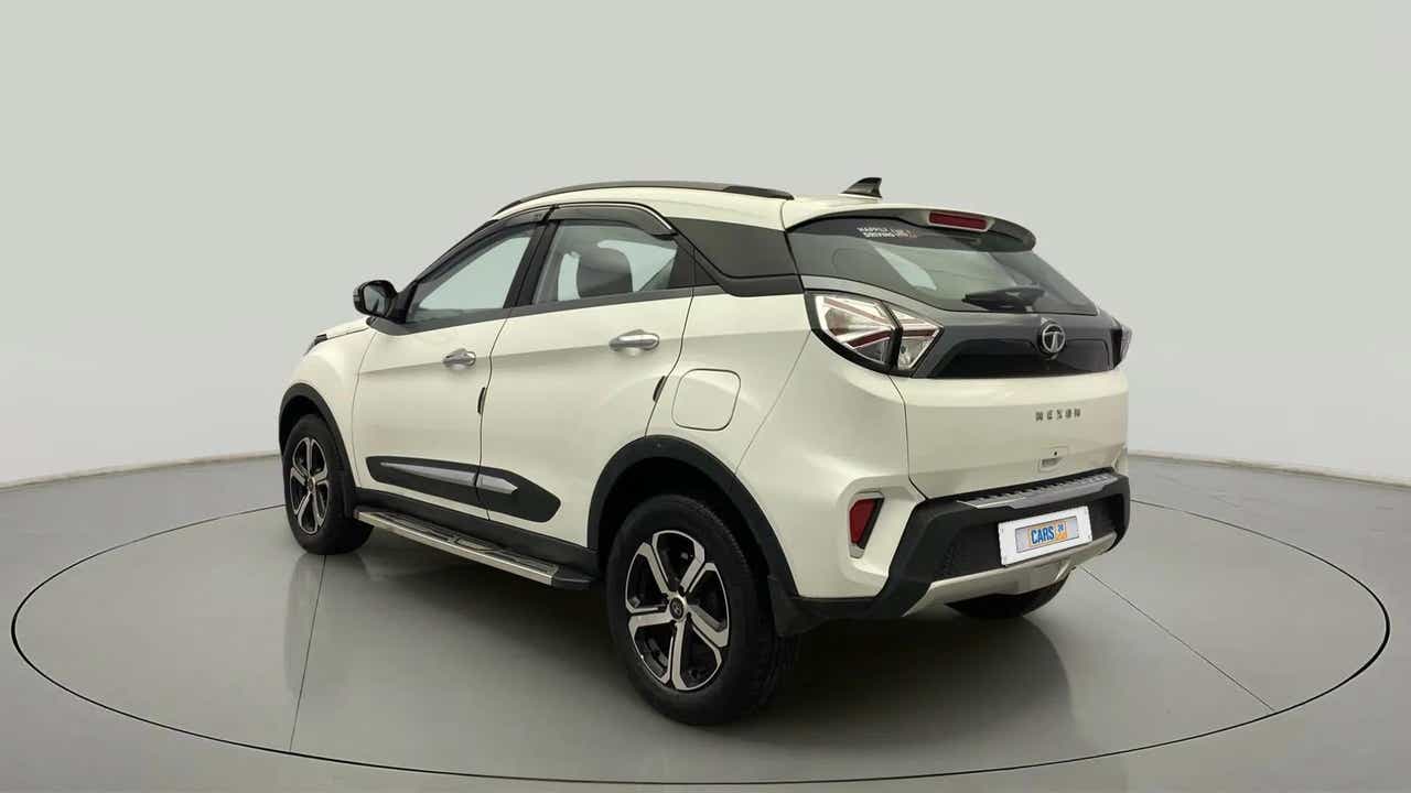 Rear three-quarter view of a Tata Nexon 2017-2023