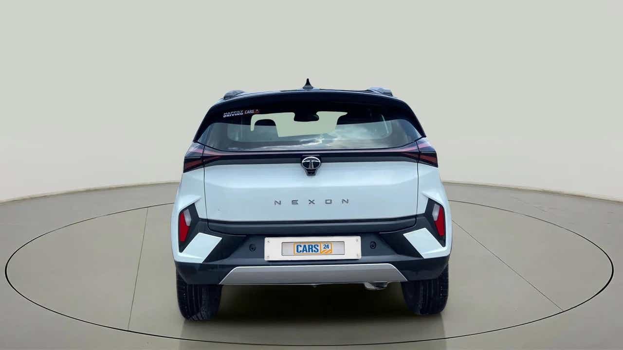 Rear view of a Tata Nexon