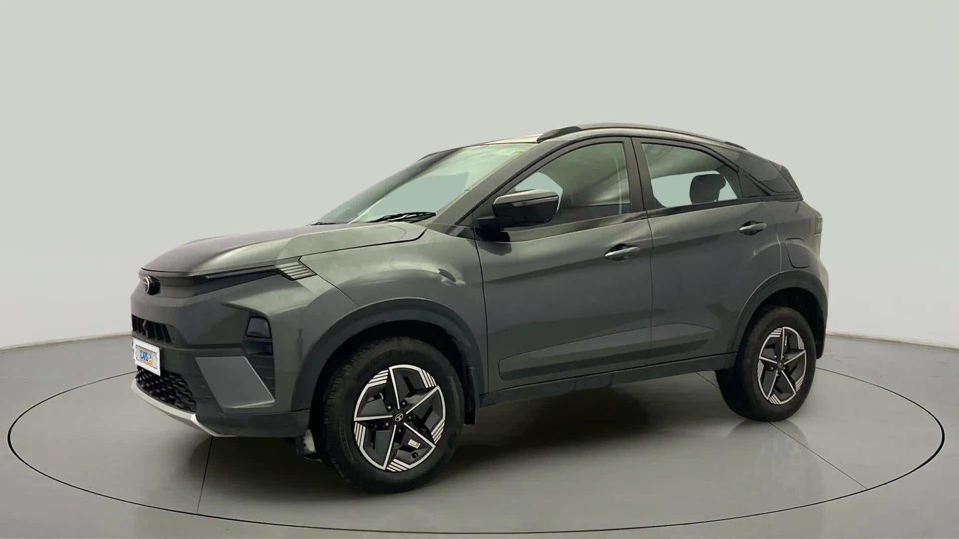 Front three-quarter view of a Tata Nexon