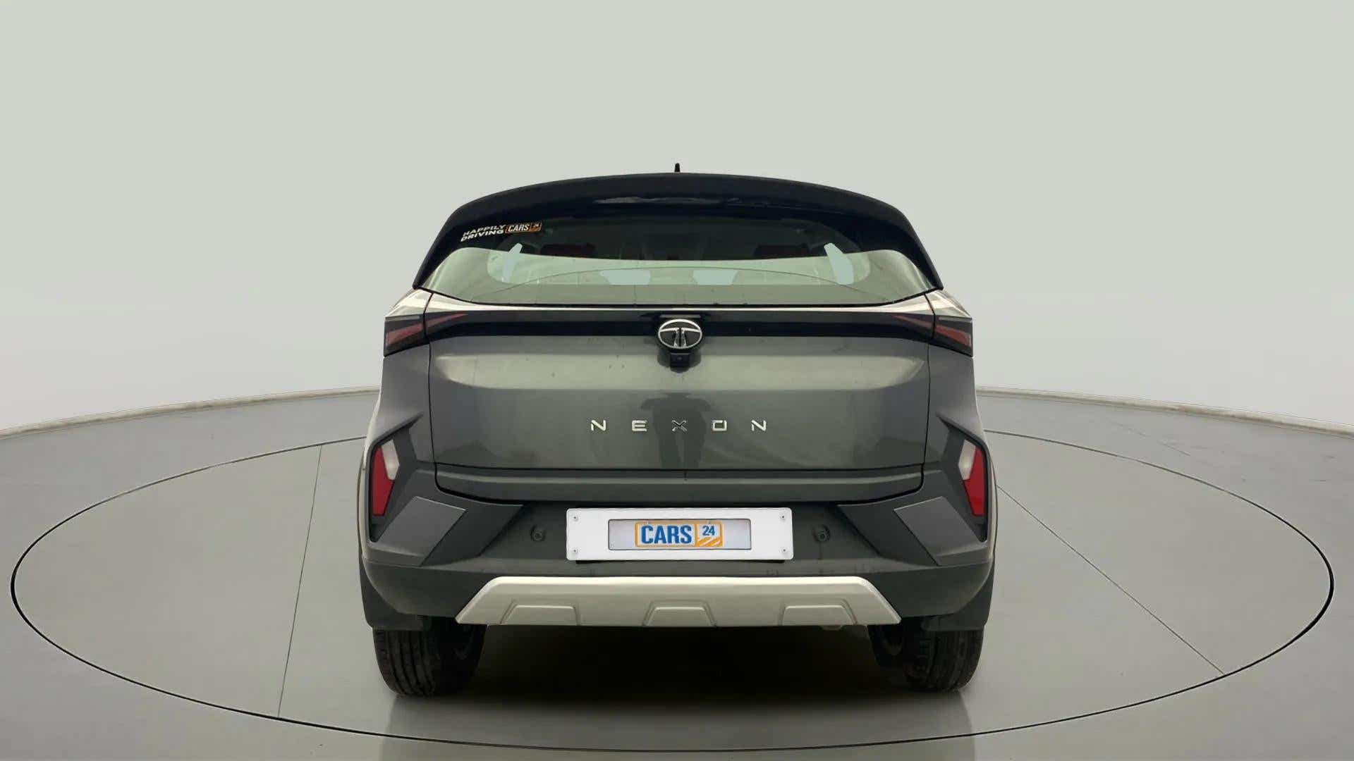Rear view of a tata nexon