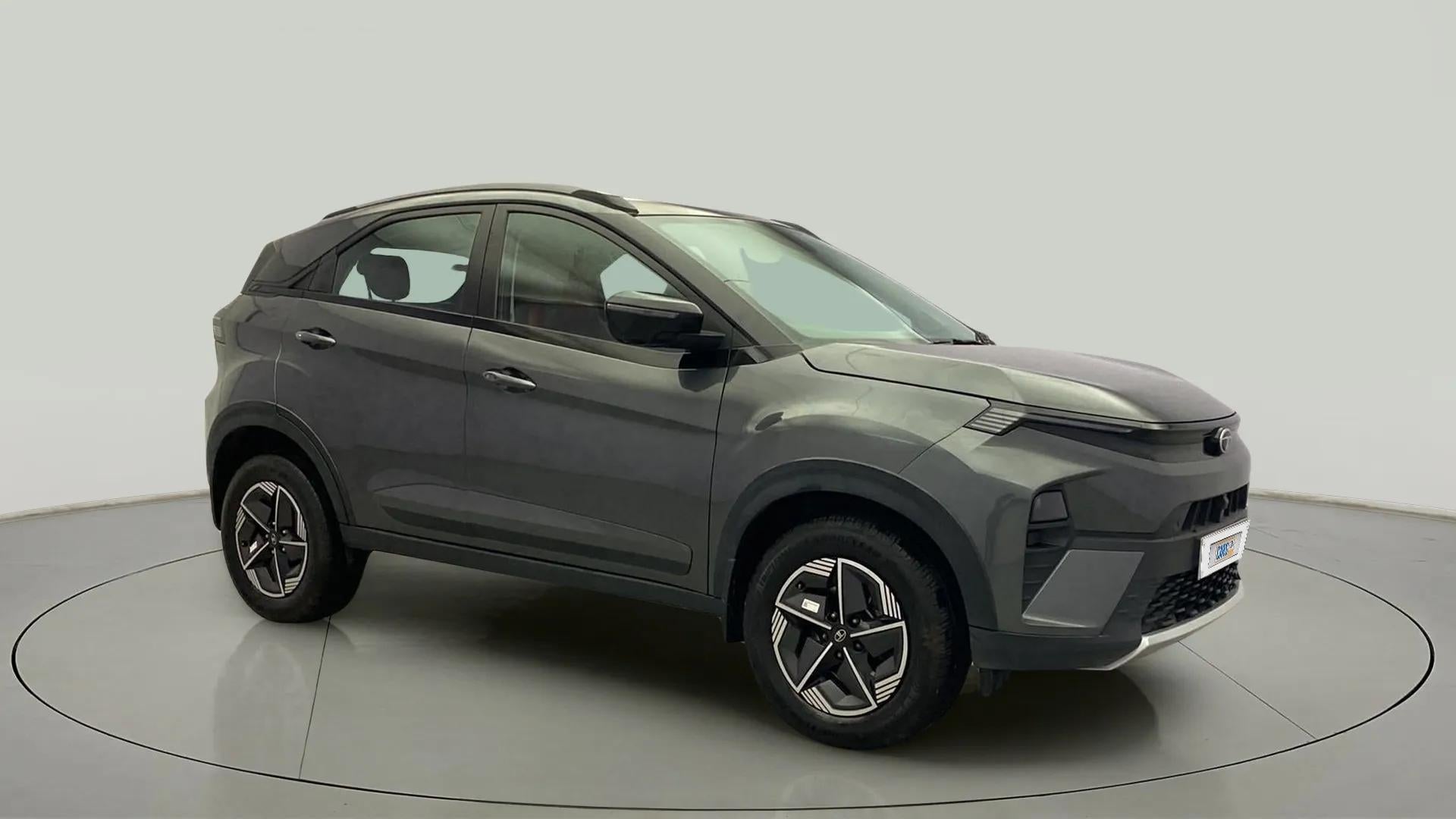 Front three-quarter view of a Tata Nexon