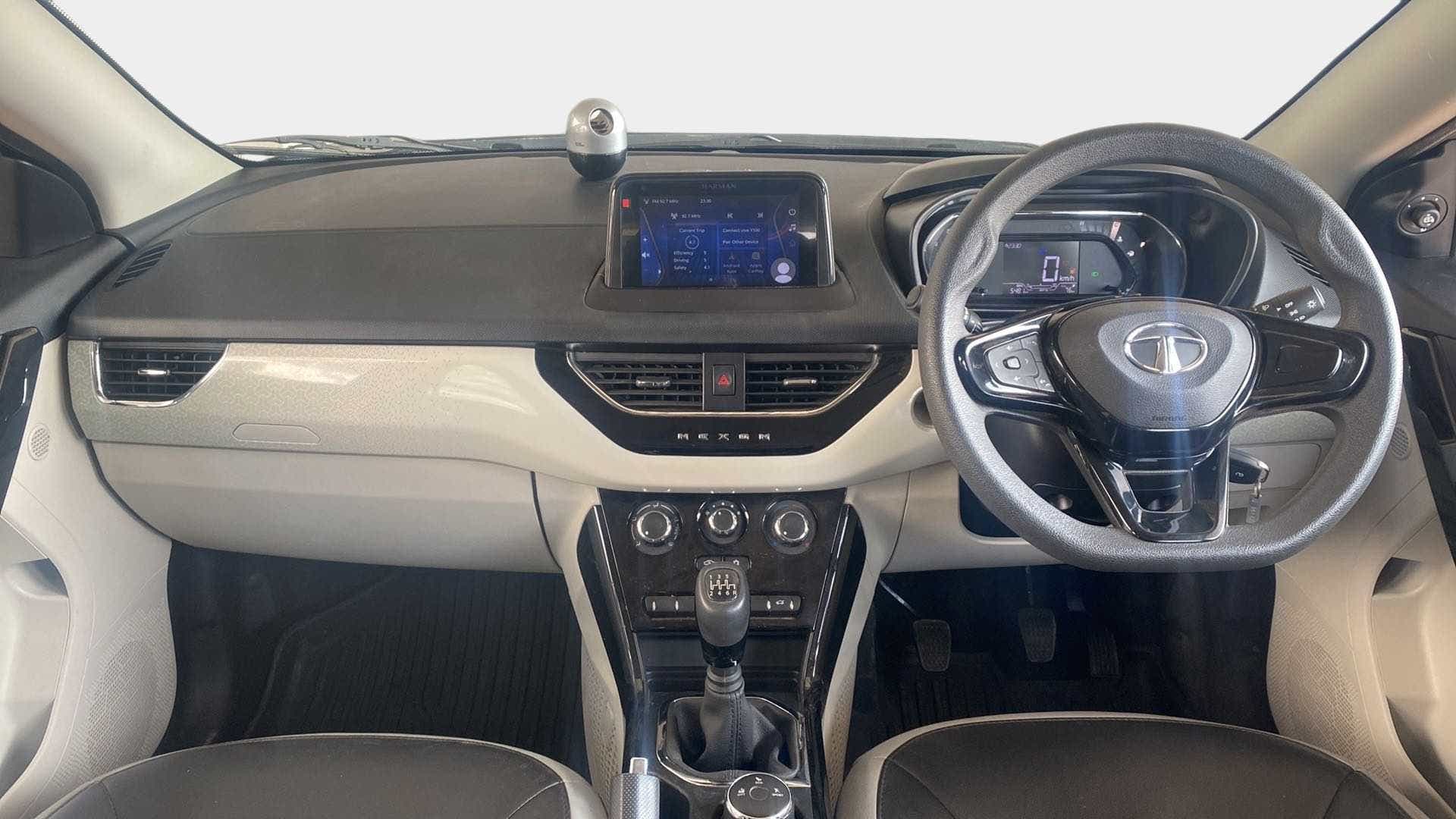 Dashboard and steering wheel of a Tata Nexon 2017-2023