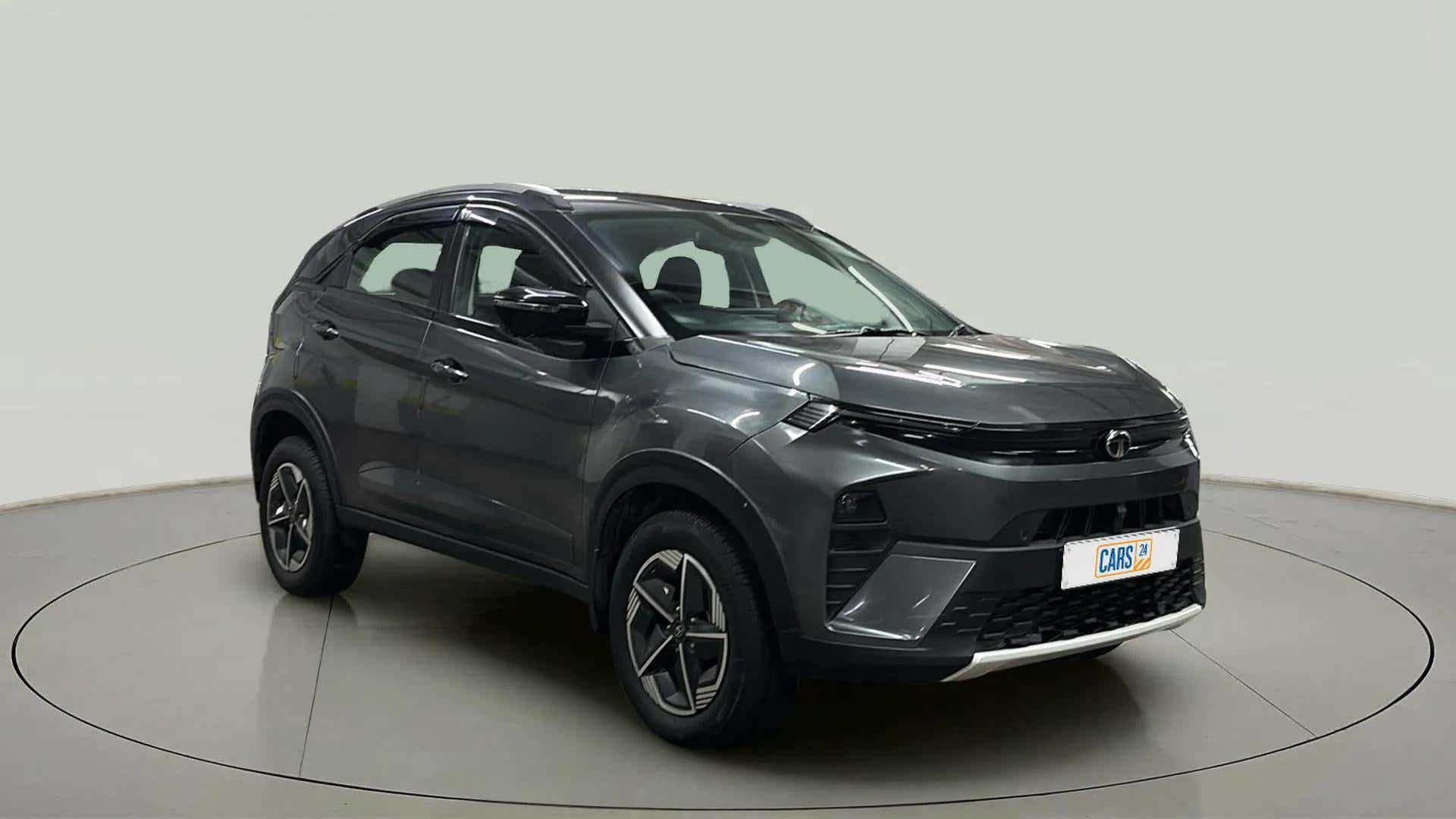 Front three-quarter view of a Tata Nexon