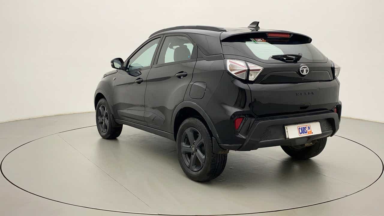 Rear three-quarter view of a Tata Nexon 2017-2023