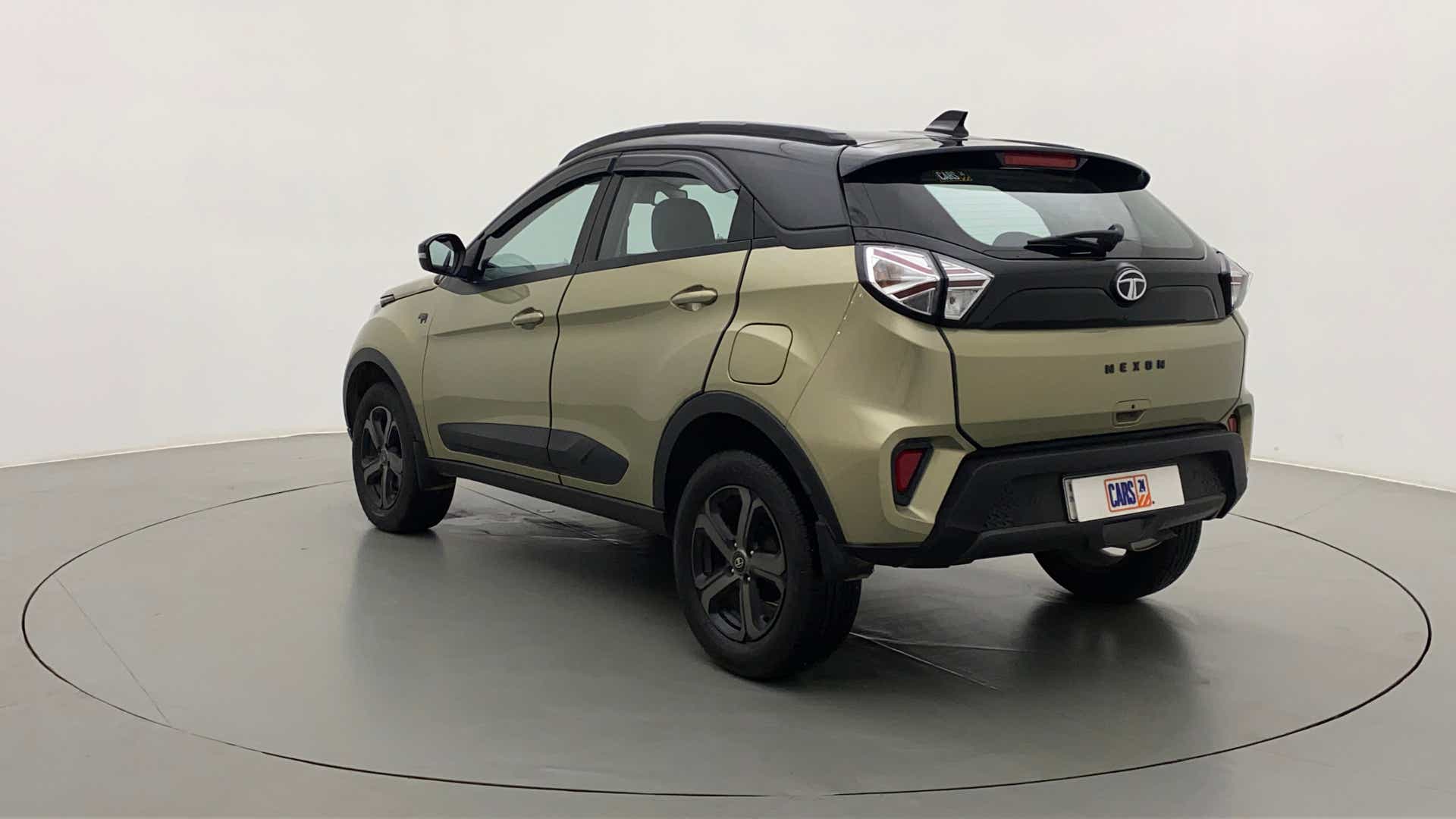Rear three-quarter view of a Tata Nexon 2017-2023