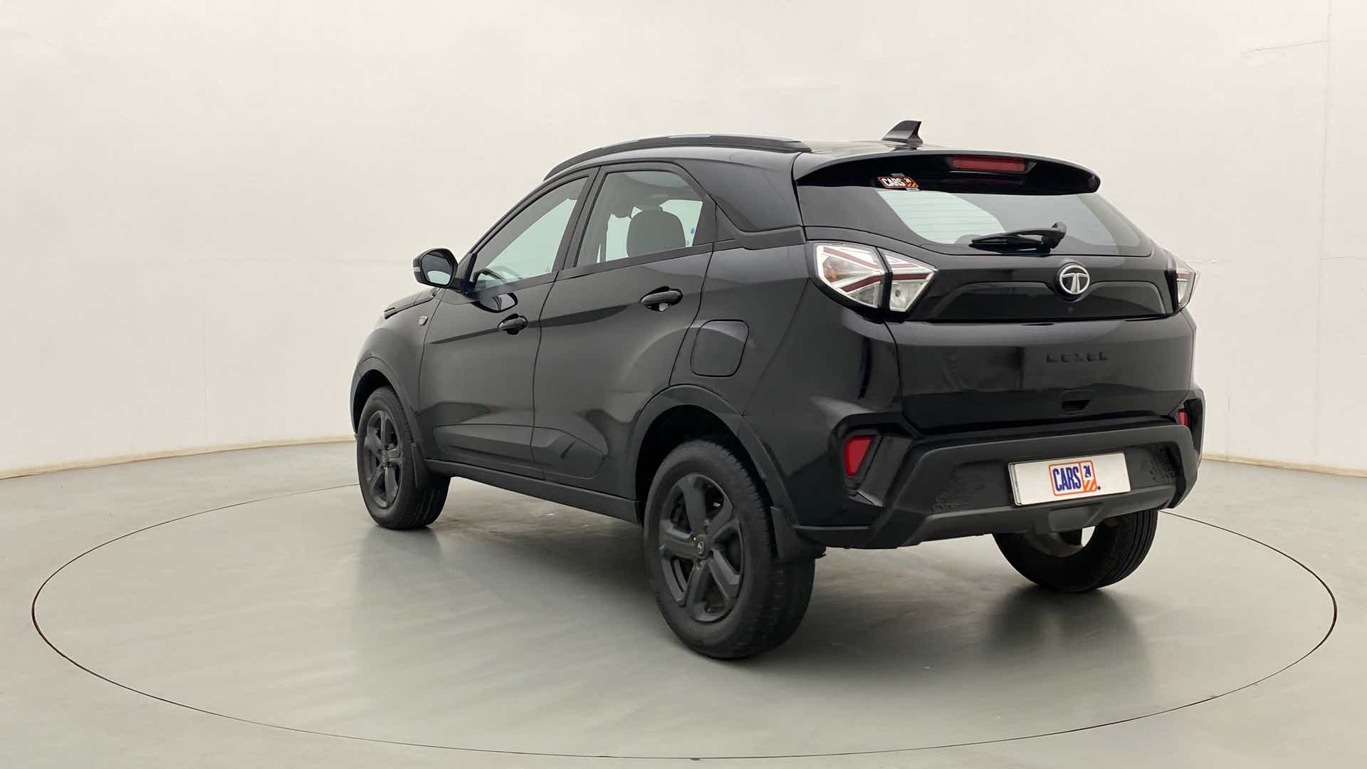 Rear three-quarter view of a Tata Nexon 2017-2023