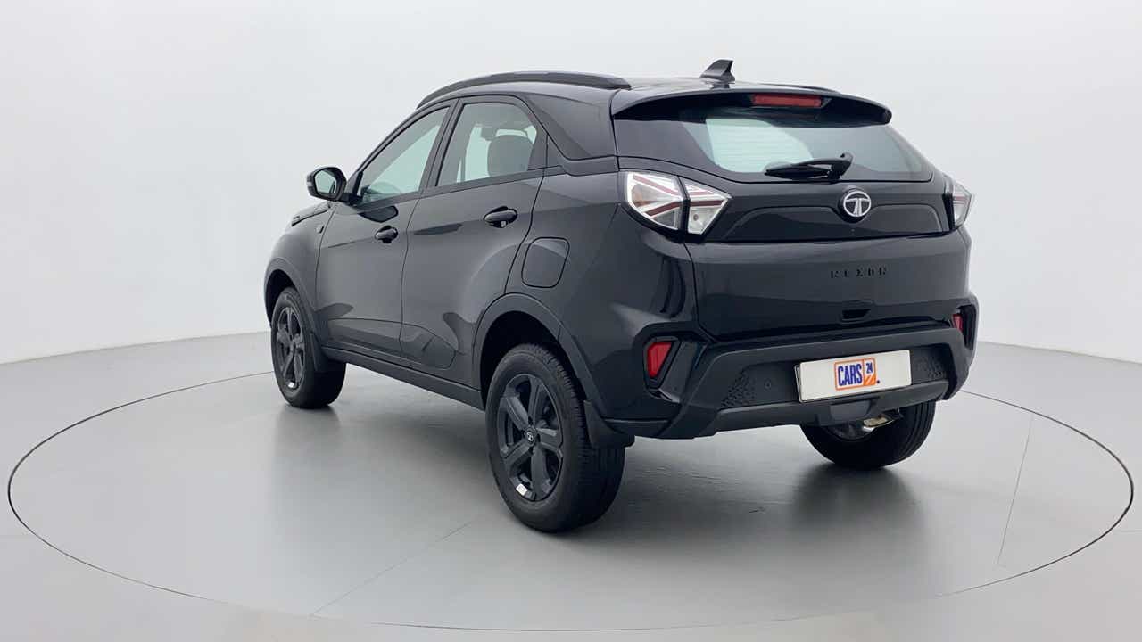 Rear three-quarter view of a Tata Nexon 2017-2023