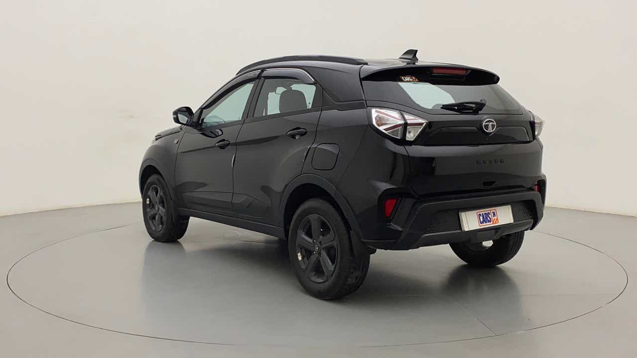 Rear three-quarter view of a Tata Nexon 2017-2023
