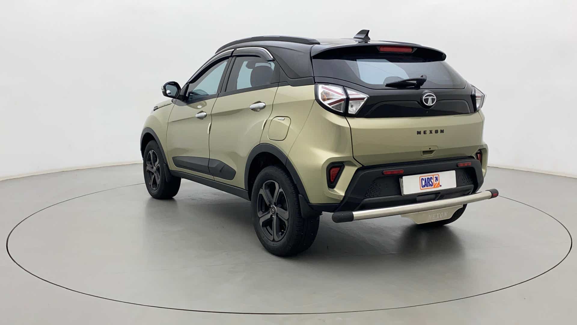Rear three-quarter view of a Tata Nexon 2017-2023
