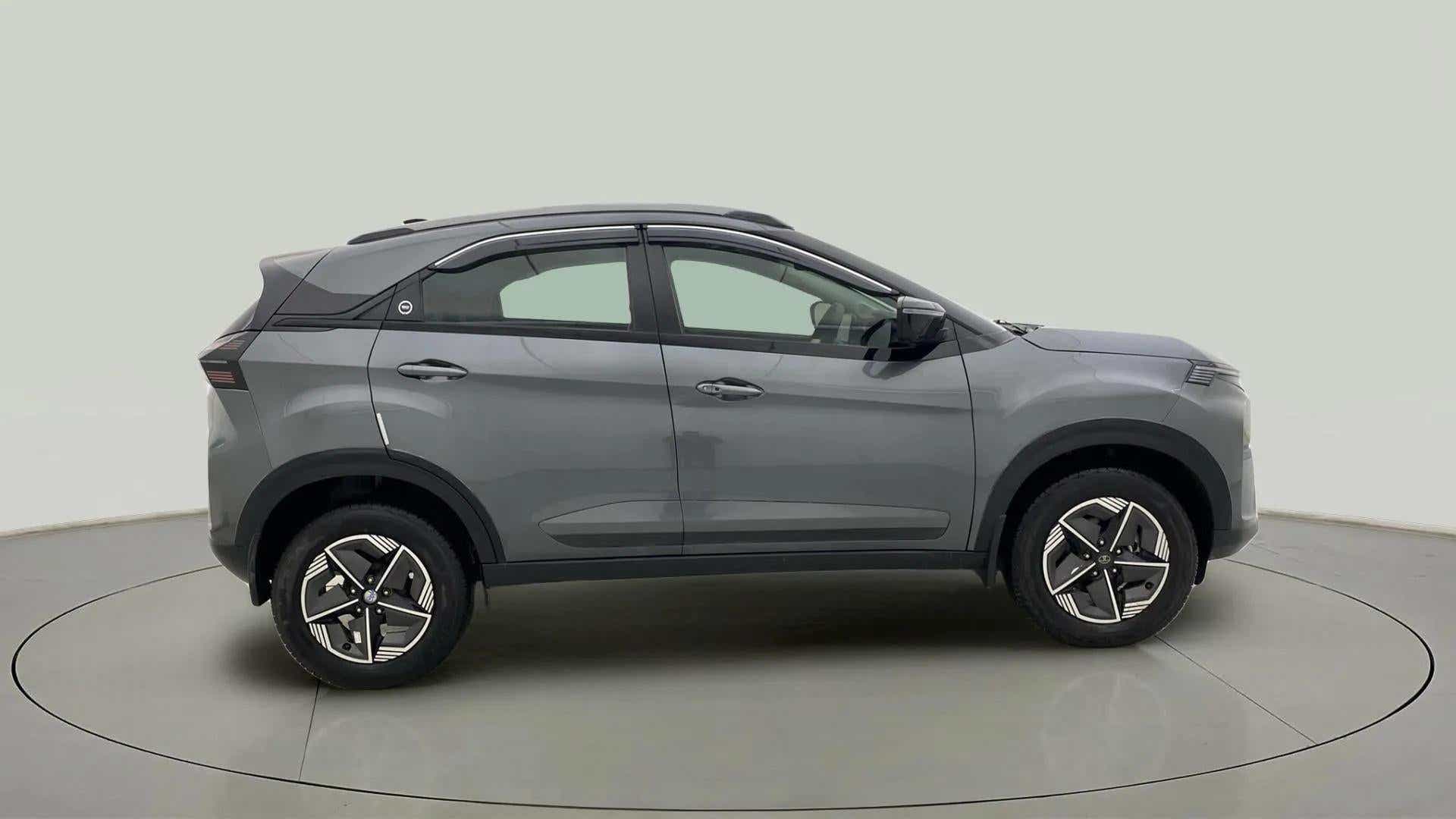Side view of a Pure Grey Tata Nexon