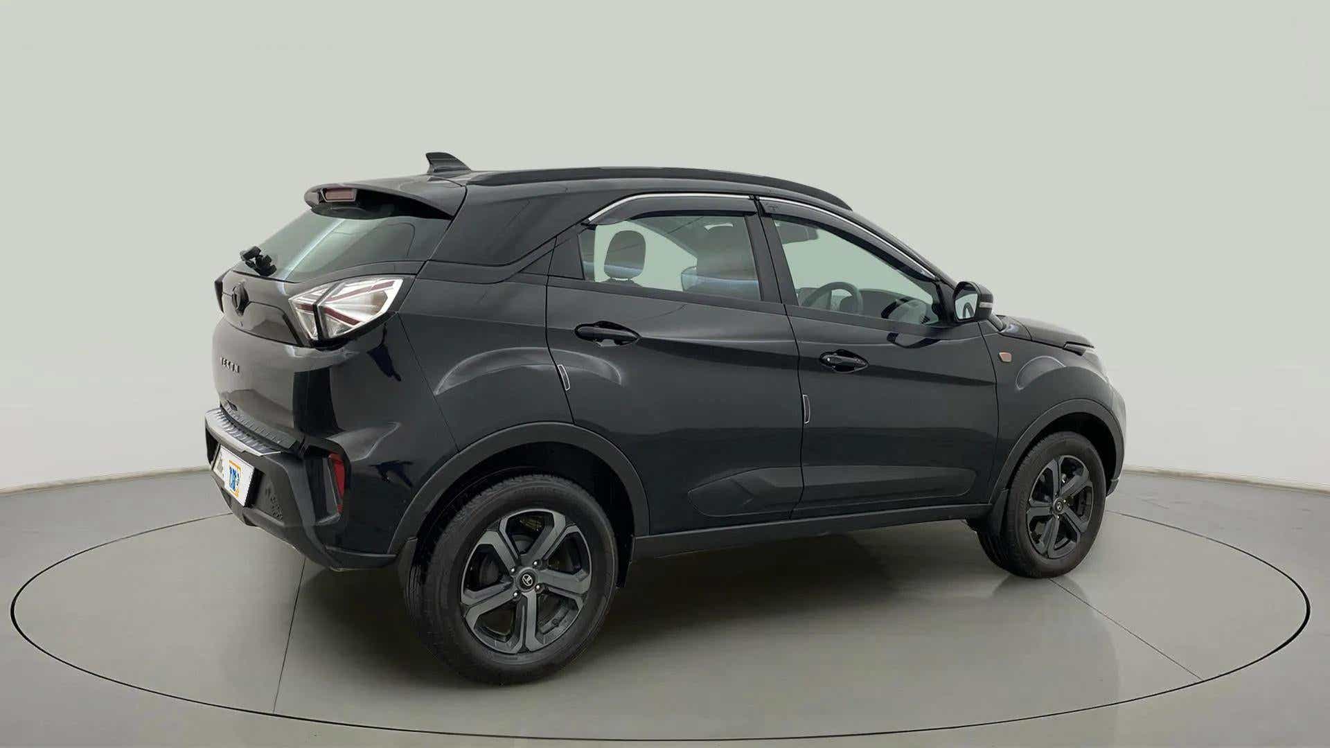 Rear three-quarter view of a Tata Nexon 2017-2023