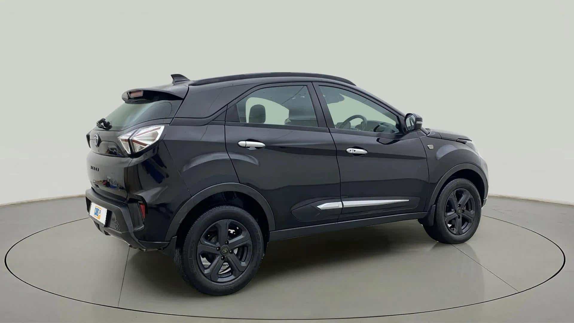 Rear three-quarter view of a Tata Nexon 2017-2023