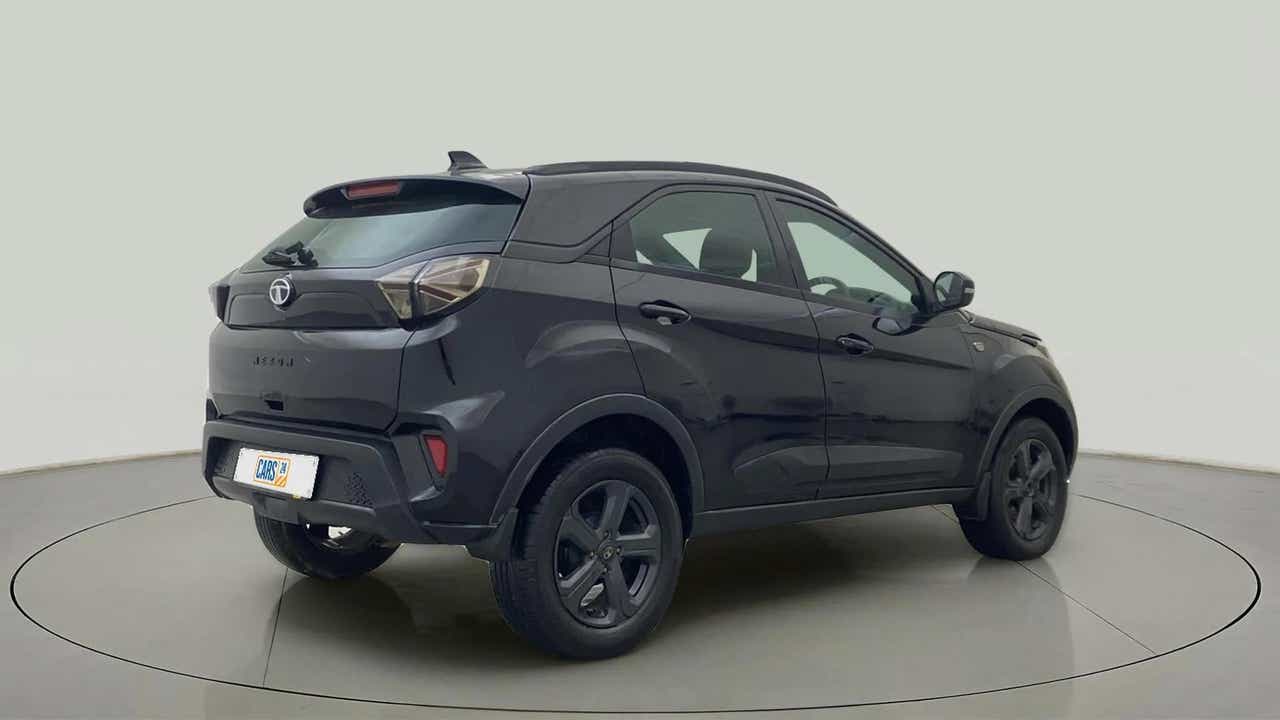 Rear three-quarter view of a Tata Nexon 2017-2023
