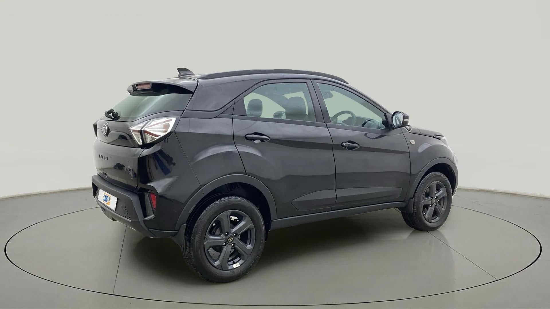 Rear three-quarter view of a Tata Nexon 2017-2023