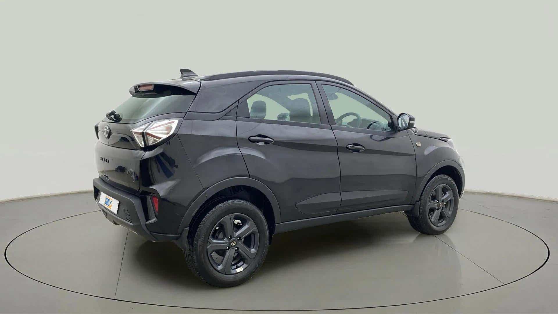 Rear three-quarter view of a Tata Nexon 2017-2023