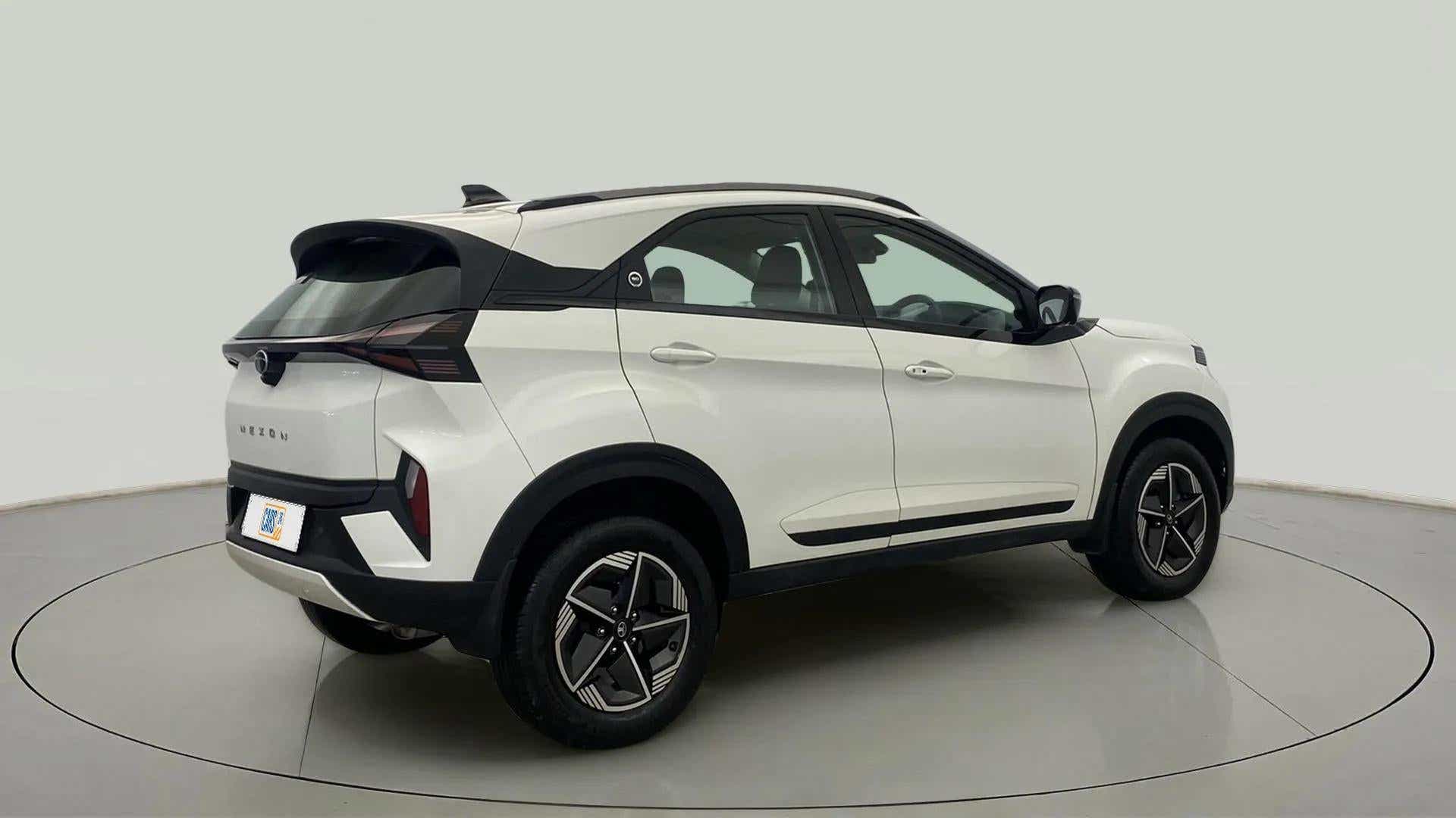 Rear three quarter of a Tata Nexon