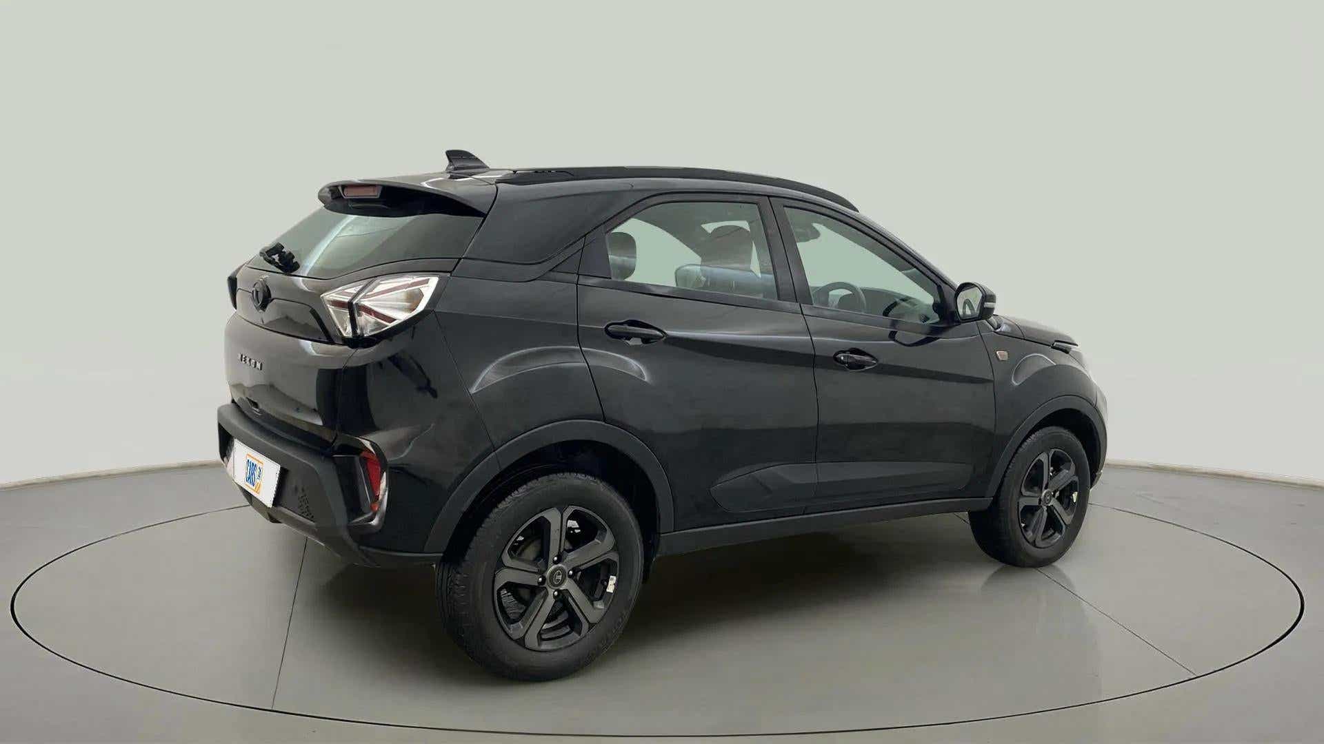 Rear three-quarter view of a Tata Nexon 2017-2023