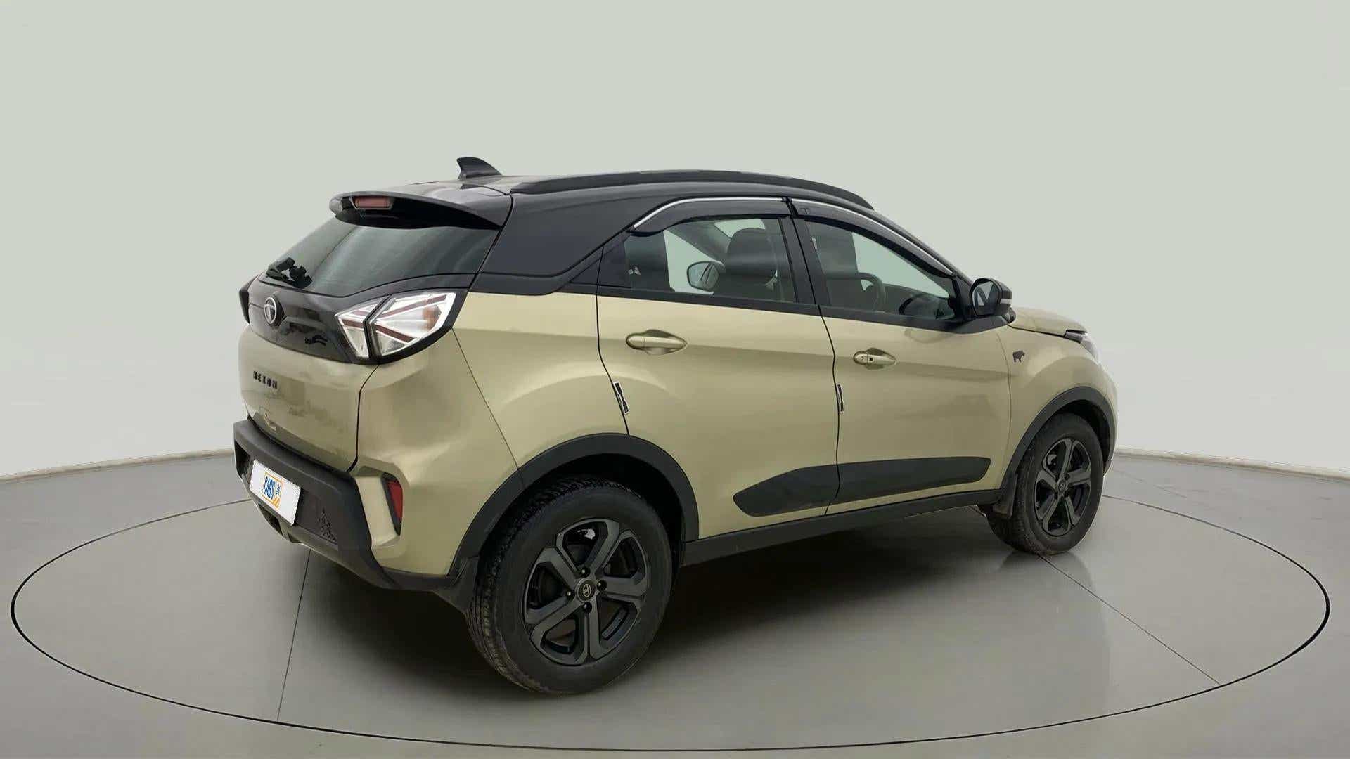 Rear three-quarter of a Tata Nexon 2017-2023